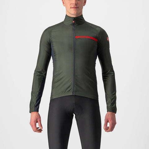 Castelli Squadra Stretch Jacket Military Green/Dark Grey / S
