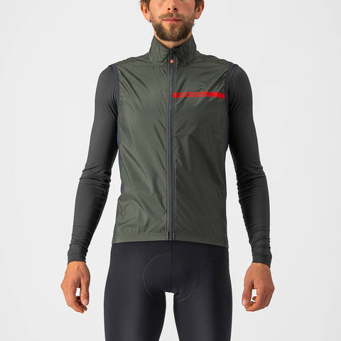 Castelli Squadra Stretch Vest Military Green/Dark Grey / XS