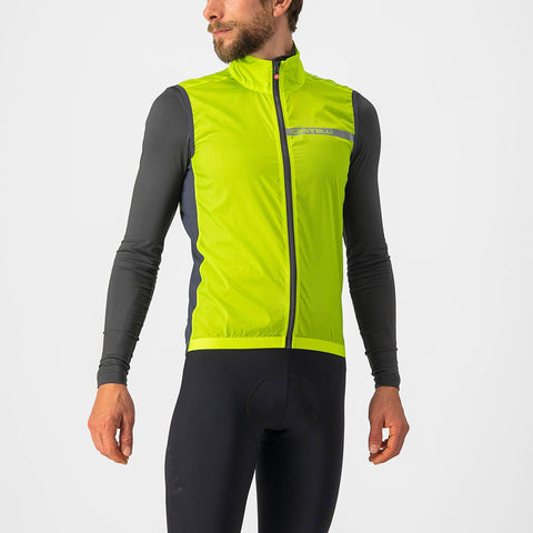 Castelli Squadra Stretch Vest Electric Lime/Dark Grey / XL
