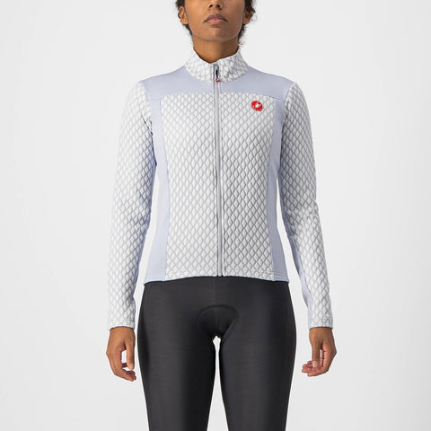 Castelli Sfida 2 Women's Long Sleeve Jersey Silver Grey/White / XS
