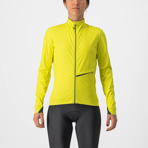 Castelli Go Women's Jacket Brilliant Yellow/Dark Grey / M