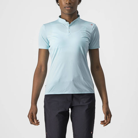 Castelli Tech 2 Women's Polo Shirt Light Acqua / S