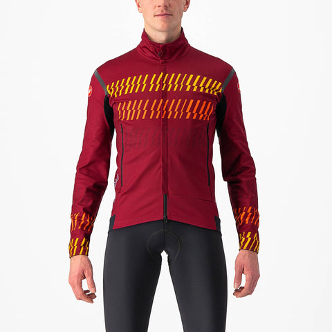 Castelli Unlimited Perfetto RoS 2 Jacket Bordeaux/Goldenrod/Orange Rust / S