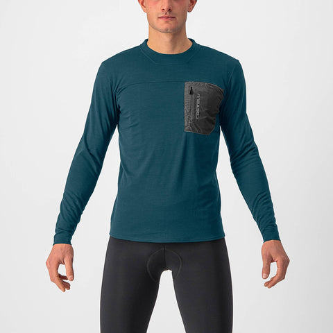 Castelli Unlimited Merino Long Sleeve T-Shirt Deep Teal / S