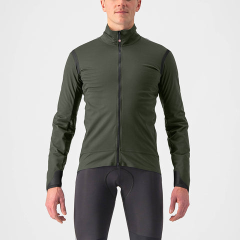 Castelli Alpha Ultimate Insulated Jacket Military Green/Black/Electric Lime / S