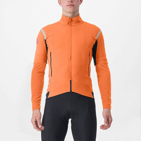 Castelli Perfetto RoS 2 Convertible Jacket Red Orange/Dark Grey / XS