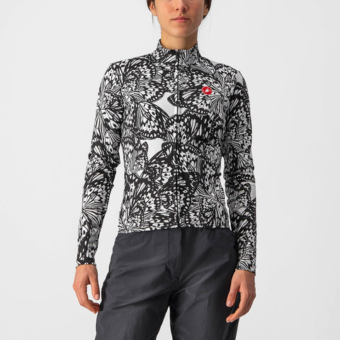 Castelli Unlimited Thermal Women's Long Sleeve Jersey Black/White / M