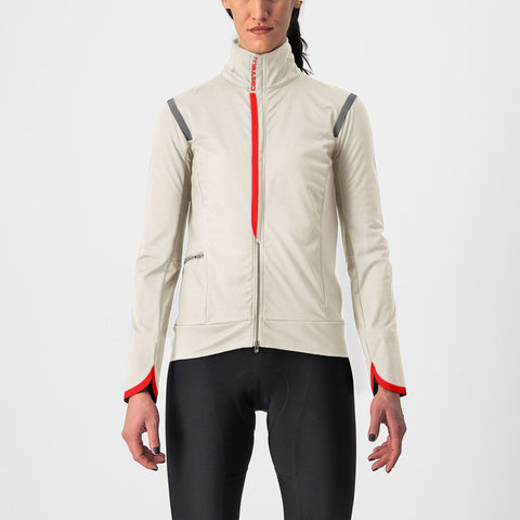 Castelli Alpha Ultimate Insulated Women's Jacket Chalk/Red / XL