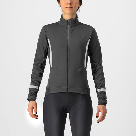 Castelli Dinamica 2 Women's Jacket Light Black/White Reflex / XS