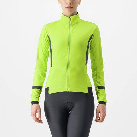 Castelli Dinamica 2 Women's Jacket Electric Lime/Black Reflex / XS