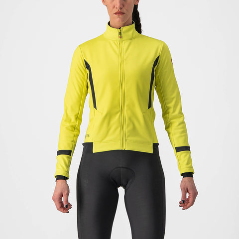 Castelli Dinamica 2 Women's Jacket Brilliant Yellow/Dark Grey Reflex / M