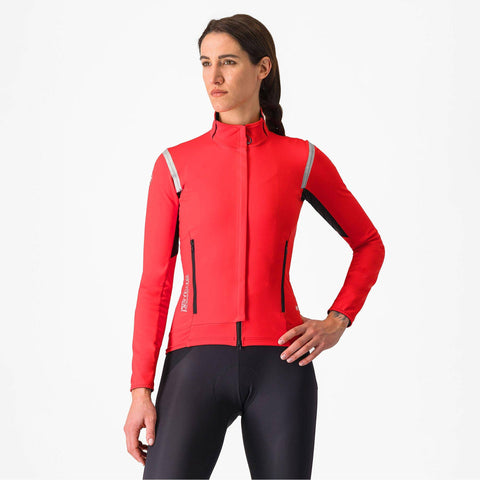 Castelli Perfetto RoS 2 Women's Jacket Hibiscus/Silver Reflex / XS