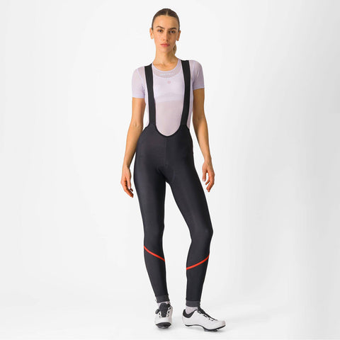 Castelli Velocissima DT Women's Bib Tights Black/Hibiscus / M