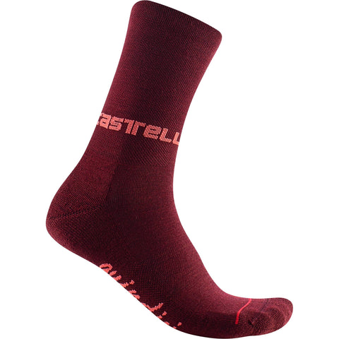Castelli Quindici Soft Merino Women's 15 Socks Bordeaux / L/XL