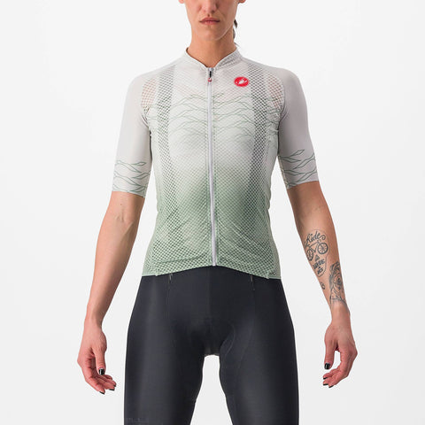 Castelli Climber's 2.0 Women's Jersey Moon Grey/Defender Green / XL