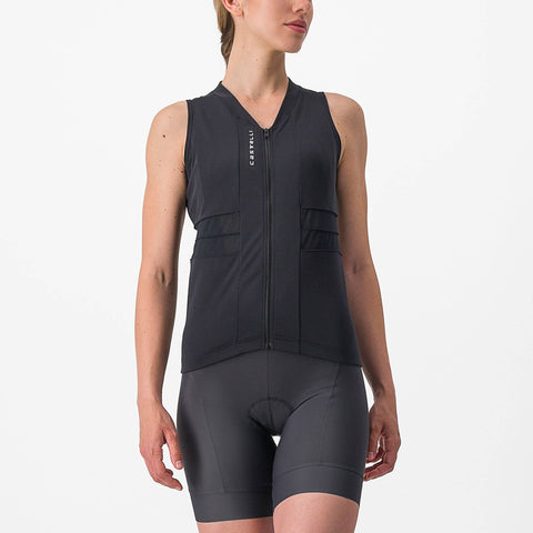 Castelli Anima 4 Sleeveless Women's Jersey Light Black/Ivory / M