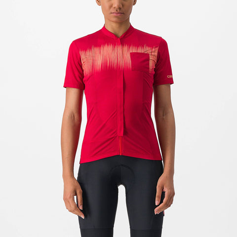 Castelli Unlimited Sentiero 2 Women's Jersey Dark Red / L