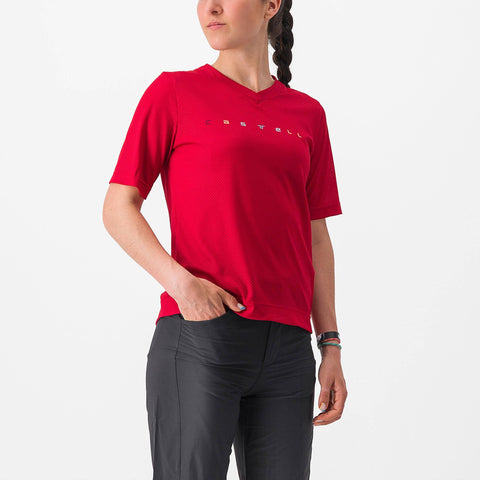 Castelli Trail Tech 2 Women's T-Shirt Dark Red / S