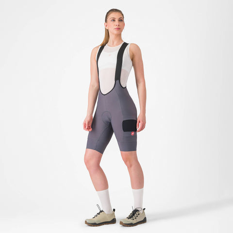 Castelli Unlimited Cargo Women's Bib Shorts Smoky Grey / XL