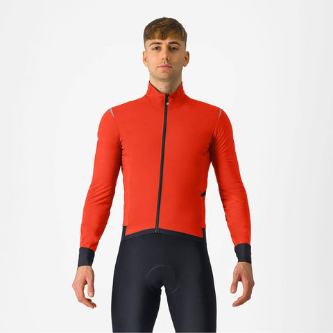 Castelli Alpha Flight RoS Jacket Red Ochre/Black Reflex/Black / L