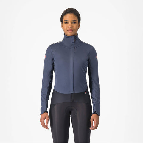 Castelli Alpha Doppio RoS Women's Jacket Twilight Blue/Silver Reflex / XL