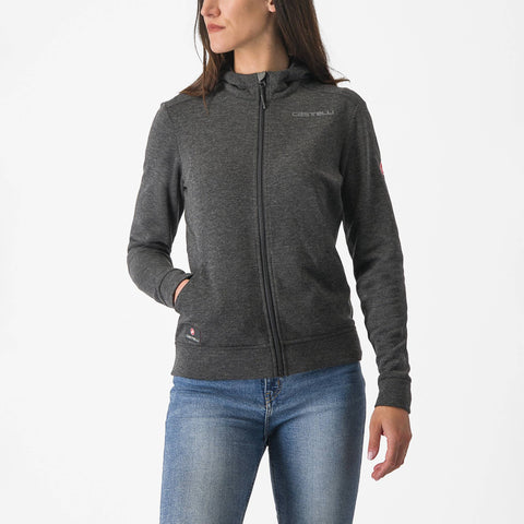 Castelli Milano 2 Full Zip Women's Fleece Dark Grey / XS
