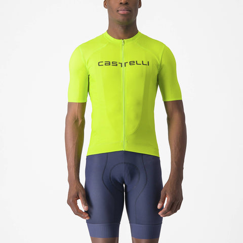 Castelli Prologo Lite Jersey Electric Lime/Deep Green / XL