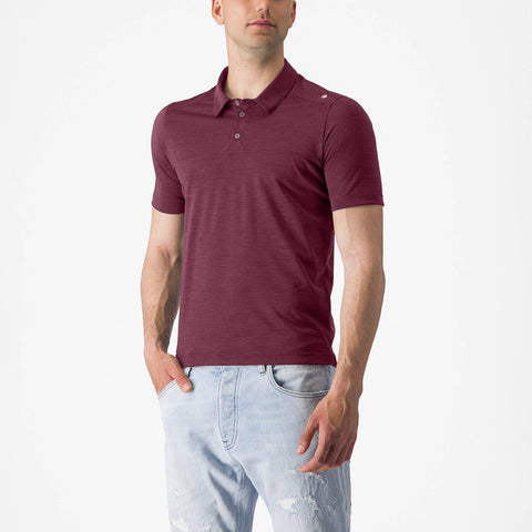 Castelli Merino Polo Bordeaux / M