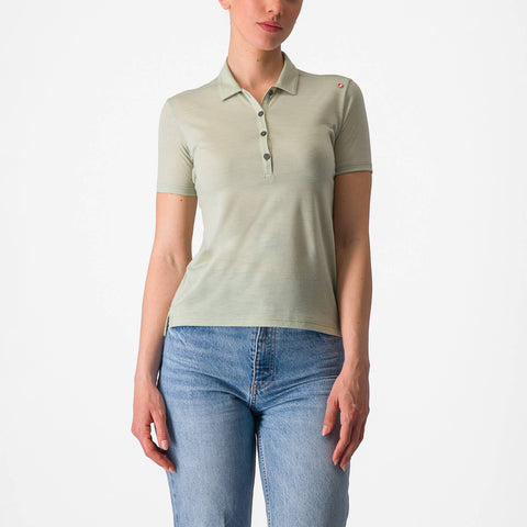 Castelli Merino Women's Polo Desert Green / S
