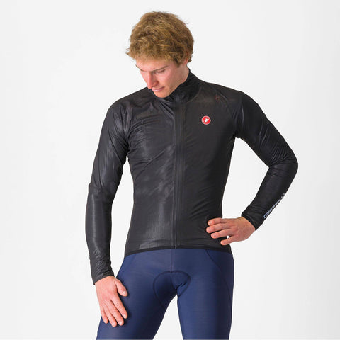 Castelli Squall Shell Jacket Light Black/Silver Grey / L