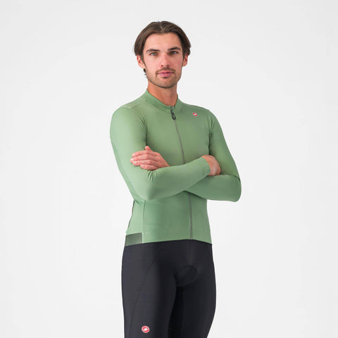 Castelli Espresso Thermal Jersey Green Pepper/Deep Green / S