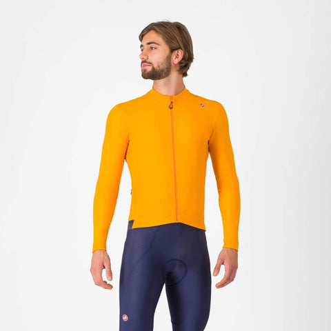 Castelli Espresso Thermal Jersey Vivid Orange/Dark Grey / M