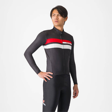 Castelli Lineare Jersey Light Black/Red/White / L