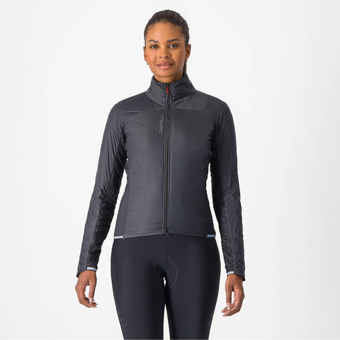 Castelli Fly Direct Women's Jacket Light Black/Silver Grey / XL