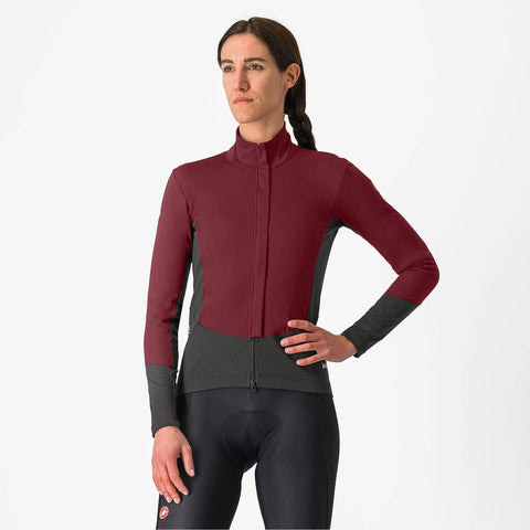 Castelli Perfetto Air Women's Jacket Deep Bordeaux/Dark Grey / S