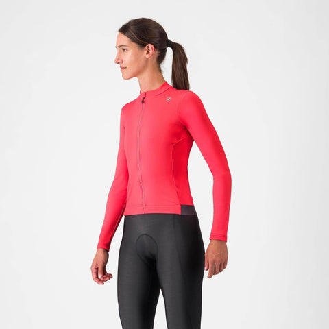 Castelli Espresso Thermal Women's Jersey Hibiscus/Dark Grey / M