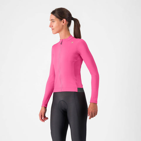 Castelli Espresso Thermal Women's Jersey Violet Pink/Dark Grey / XL