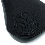 Federal Mid Stealth Logo Seat - Black Canvas Top With Faux Leather Panels And Black Embroidery