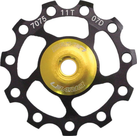 CNC 11 Tooth Jockey Wheel7075 lightweight alloyBlack machined jockey wheel