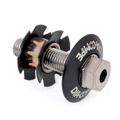 Hollow Ahead Cap & Star Nut Set Black, 11/8"