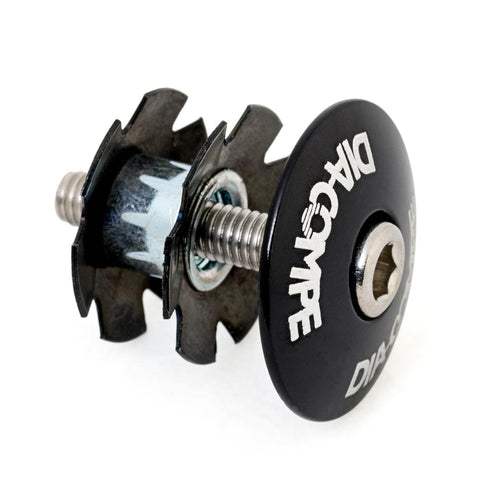 Alloy Ahead CapWith Star Nut Black, 11/8"