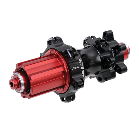 RD 6Drive HubIS 6 bolt disc mount. 24H straight pull.6 Drive drive system. Black with red axle caps.Weight: 295g