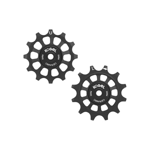Kogel Gen 2 Pulley Set Black - Road / 12/12T Hybrid Ceramic