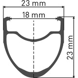 P 1800 SPLINE wheel, clincher 23 x 18 mm, rear