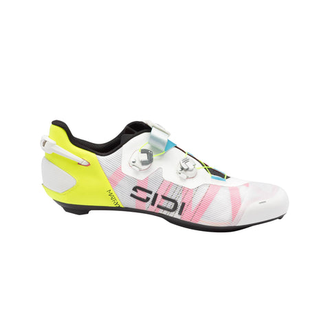 Sidi Wire 3 Road Shoes - Fluo Colours White/Yellow Fluo / 47
