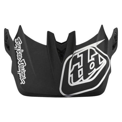 Troy Lee Designs D4 Helmet Replacement Visor Stealth - Black/Silver /