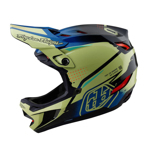 Troy Lee Designs D4 Composite MIPS Helmet Drip - Glo Yellow / M