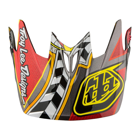 Troy Lee Designs D3 Helmet Replacement Visor Longshot Red / One Size