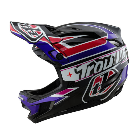 Troy Lee Designs D4 Polyacrylate Helmet Linear - Black / S