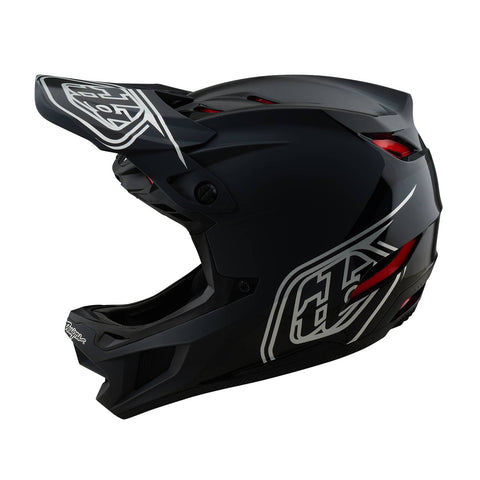 Troy Lee Designs D4 Polyacrylate Helmet Shadow - Black / S